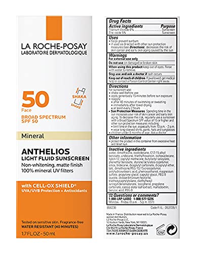 La Roche-Posay Anthelios Mineral Light Fluid Sunscreen for Face