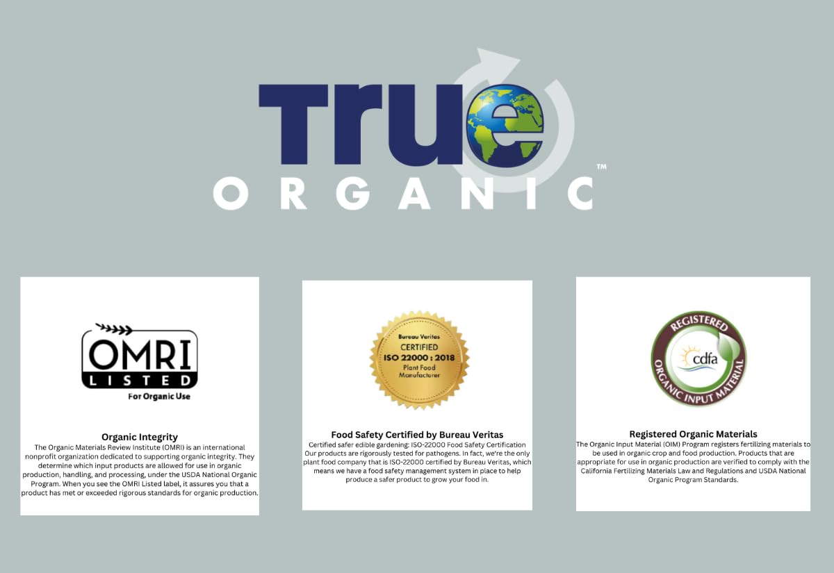 True Organic Blood Meal – High-Nitrogen Organic Fertilizer for Rapid Vegetative Growth – 3lb Bag Covers 104 Sq. Ft.