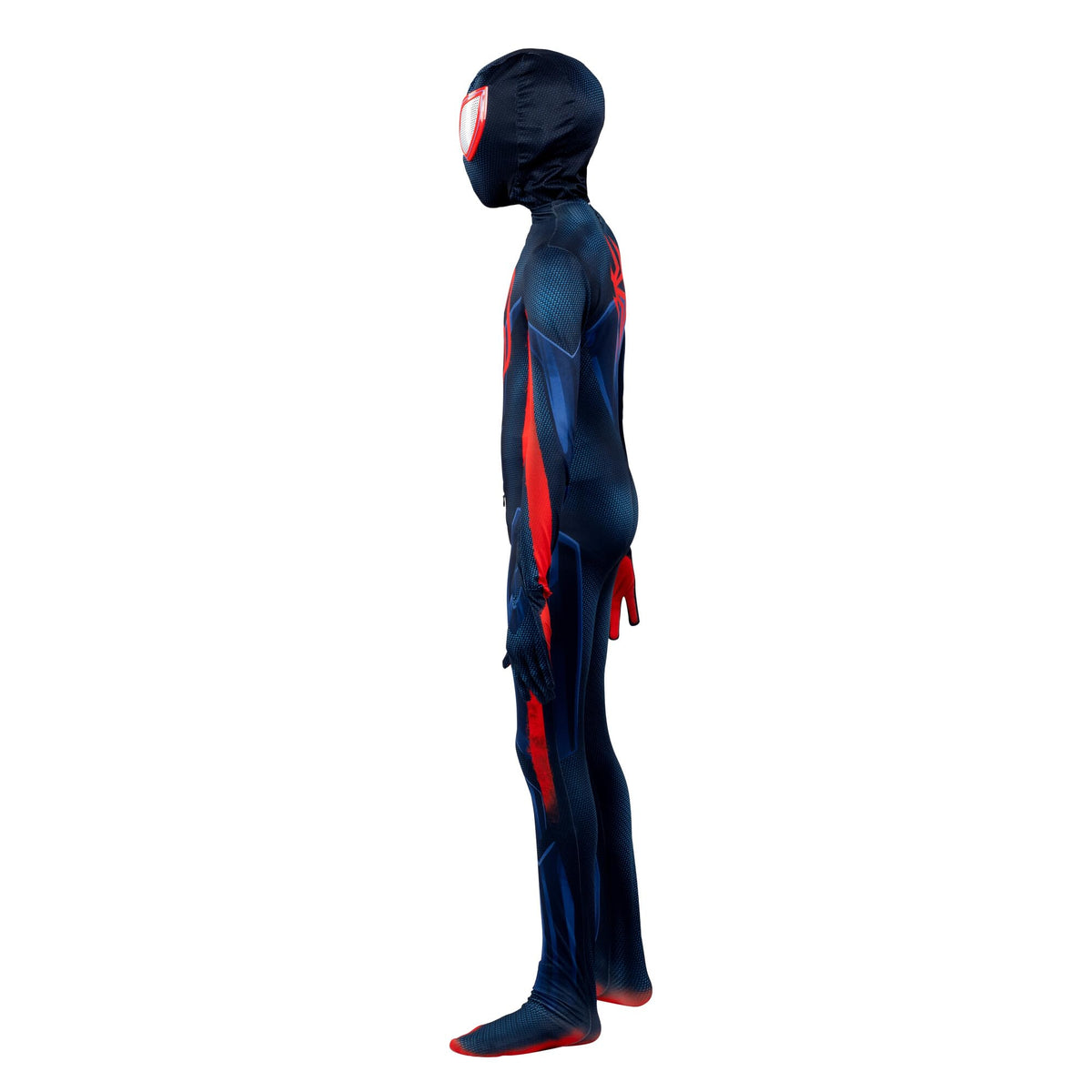 Marvel Miles Morales: Spider-Man Official Youth Deluxe Zentai Costume - Stretch Spandex with Hidden Zippers and Wrist Slits