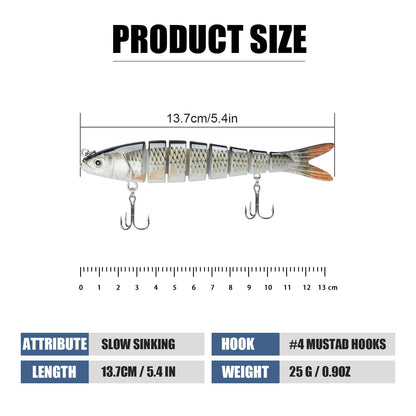 TRUSCEND Easy Catch Swimmax, Magic Noisy Turbulent Wiggling and Vibrating Action for More Bites, Lifelike Fishing Lures for All Species, Swimbait for Relax Family Fishing, Must-Have for Lovely Anglers