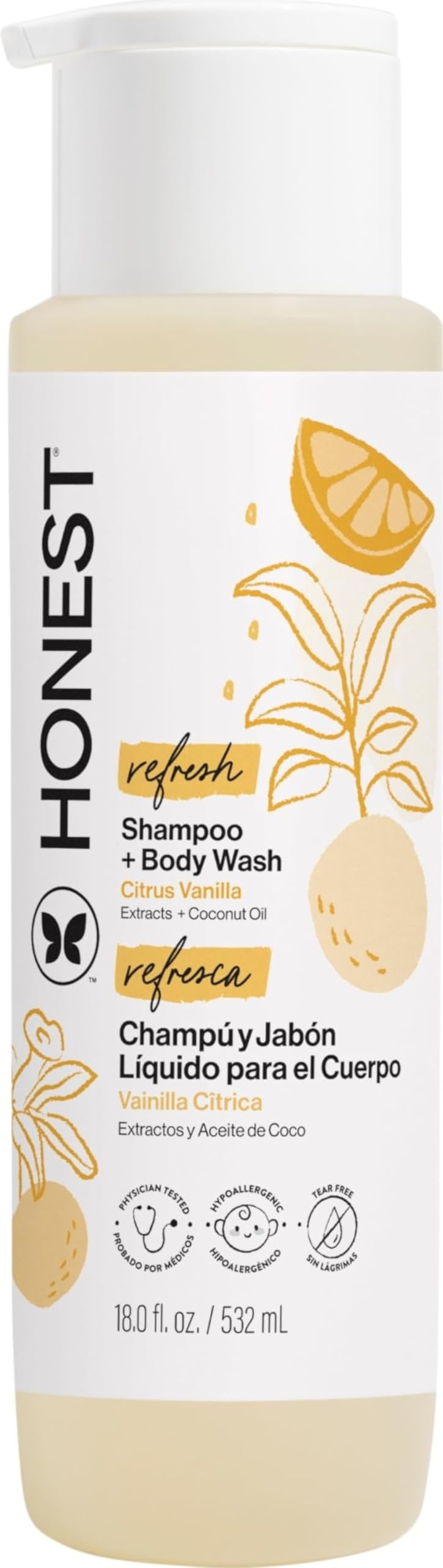 The Honest Company Shampoo & Body Wash, Tear-Free, Lavender Calm, 10 fl oz