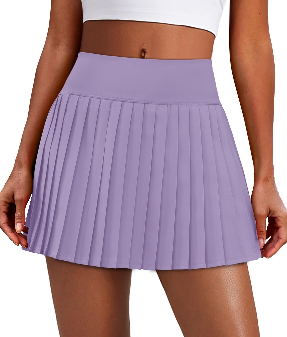 Alaroo Pleated Tennis Skirt for Women with Pockets Shorts Skort