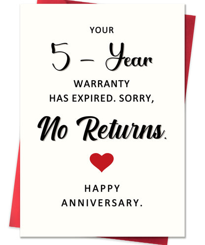 Funny 1st Anniversary Card, Anniversary Card Gifts for Men Women