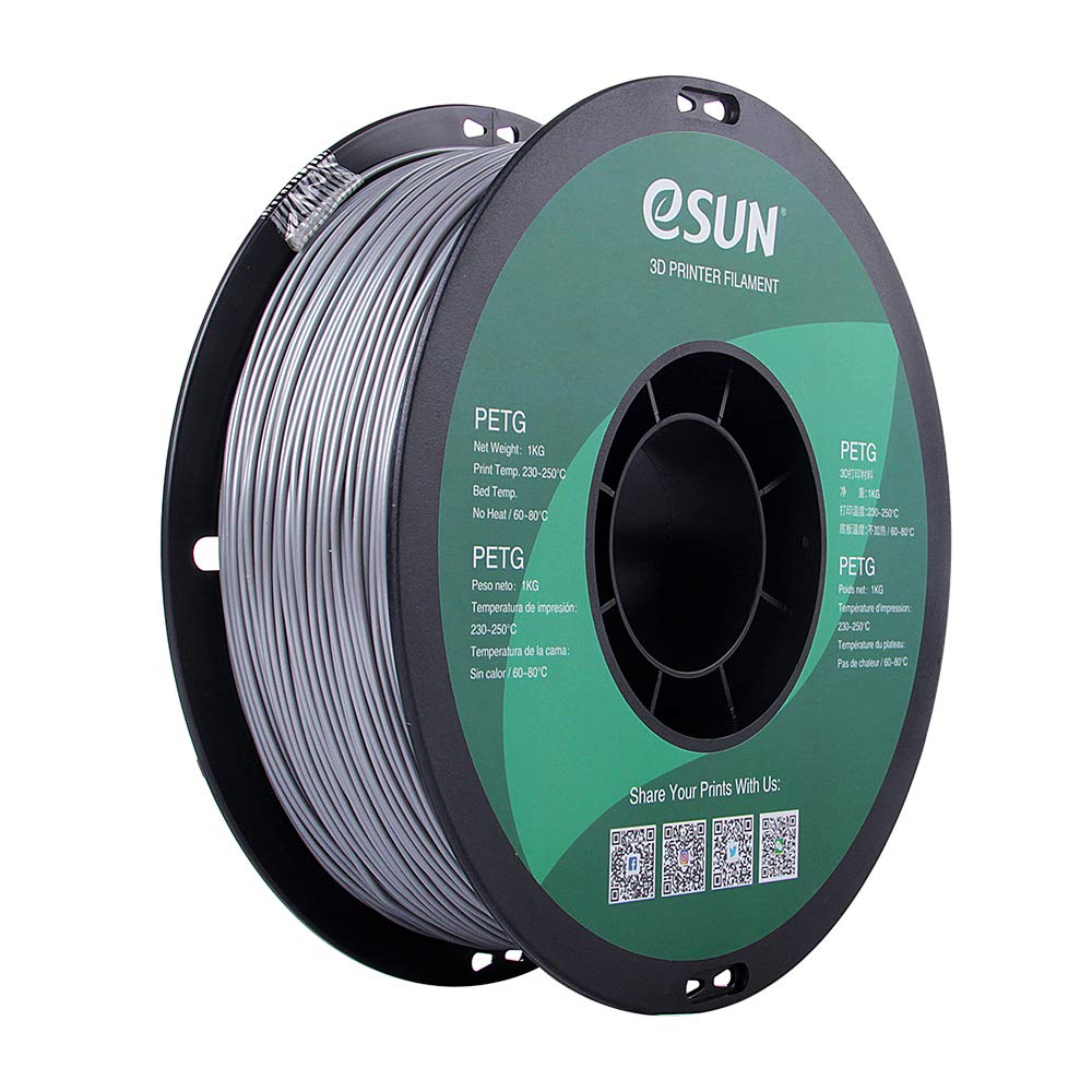 eSUN PETG Filament, Solid White, 1.55 kg