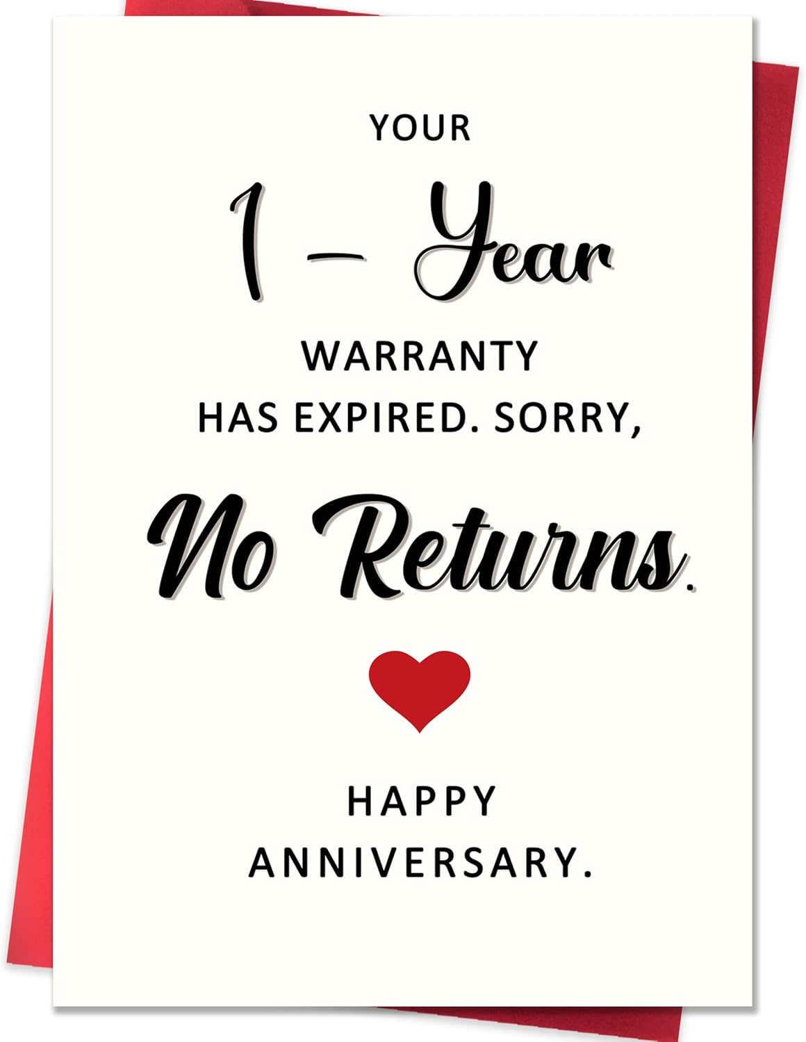 Funny 1st Anniversary Card, Anniversary Card Gifts for Men Women
