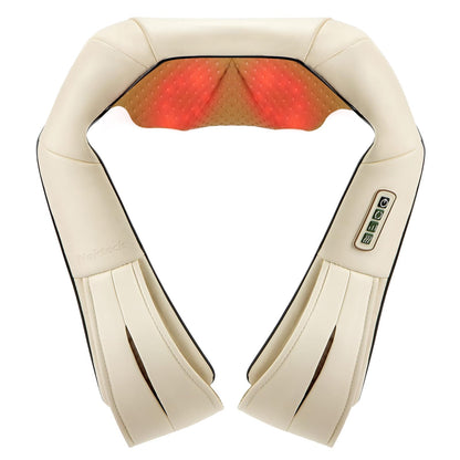 Nekteck Shiatsu Neck Massager for Pain Relief Deep Tissue with Heat, 3D Kneading Massage Pillow Back Shoulder Massagerfor Body Muscle, Plug-in Use for Home Office Car, Gifts for Mom Dad Him Her