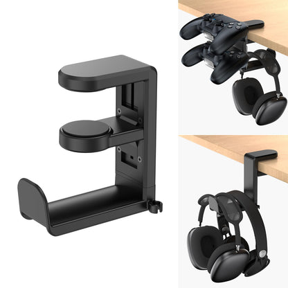 EURPMASK Rotating Headphone Stand,Adjustable Clamp-on Headset Holder Hanger