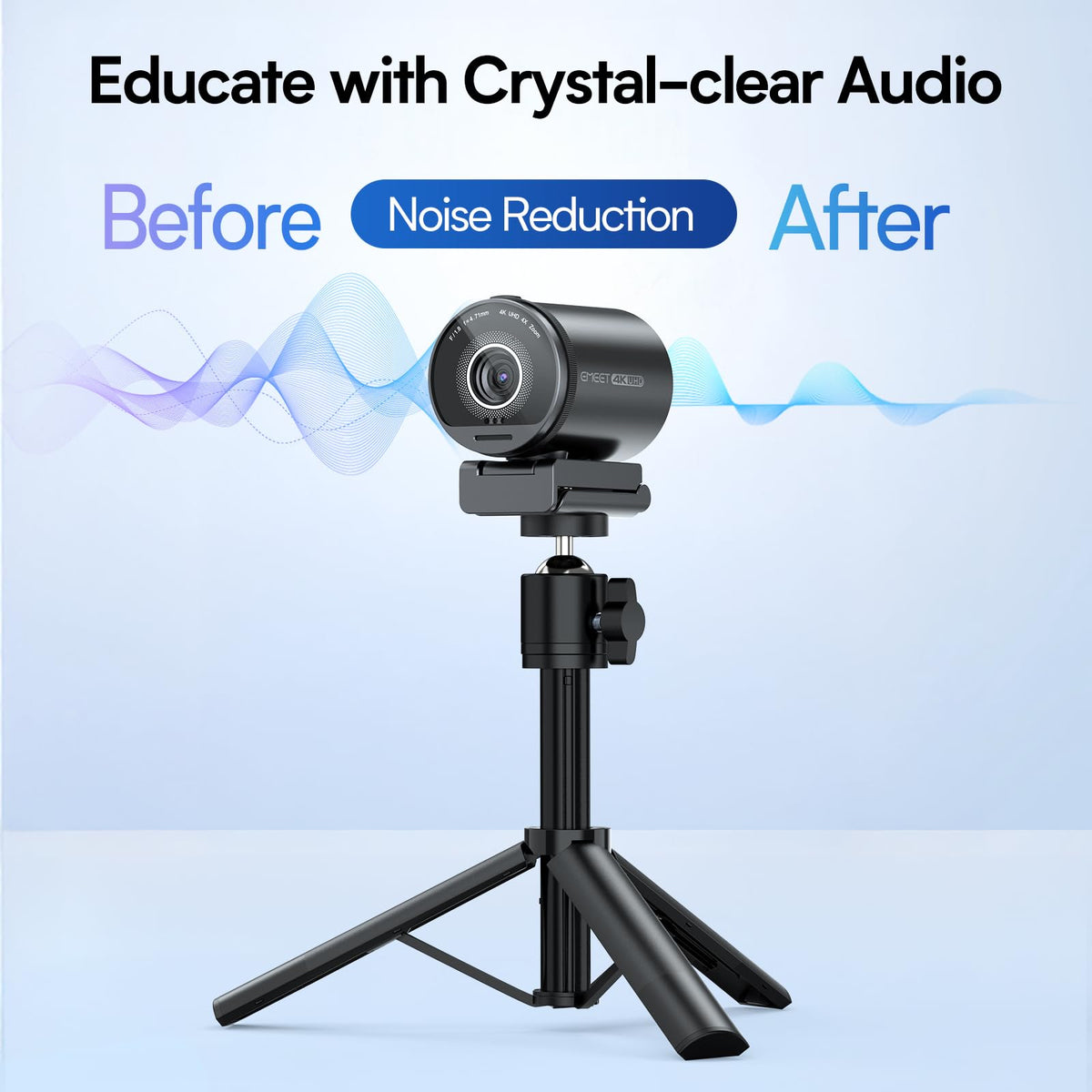 EMEET S600 4K Webcam for Streaming, Sony 1/2.55'' Sensor, PDAF Autofocus