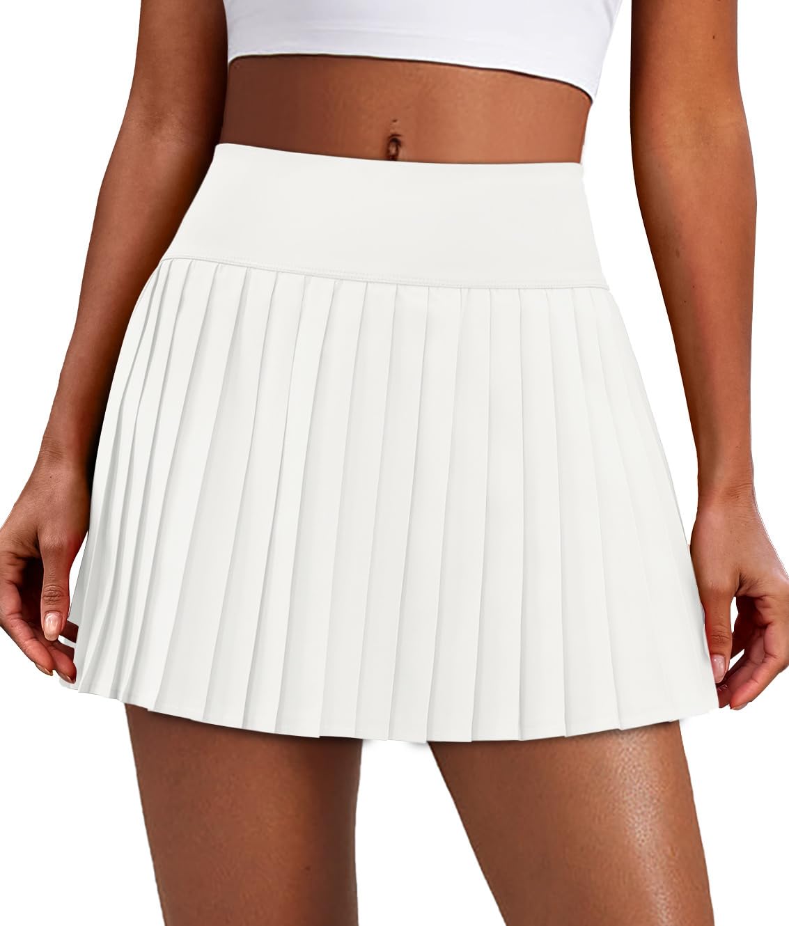 Alaroo Pleated Tennis Skirt for Women with Pockets Shorts Skort