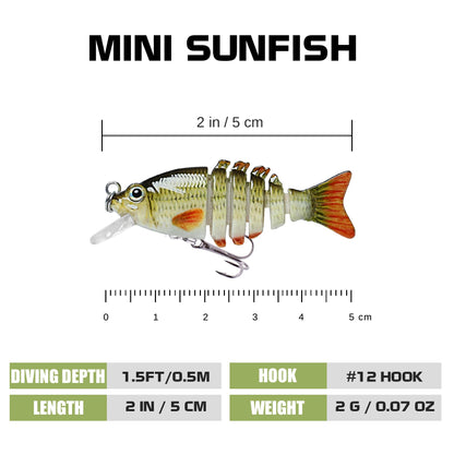 TRUSCEND Fishing Lures for Freshwater and Saltwater, Lifelike Swimbait for Bass Trout Crappie, Top Water Fishing Lure, Amazing Fishing Gifts for Men, Must-Have for Family Fishing Gear