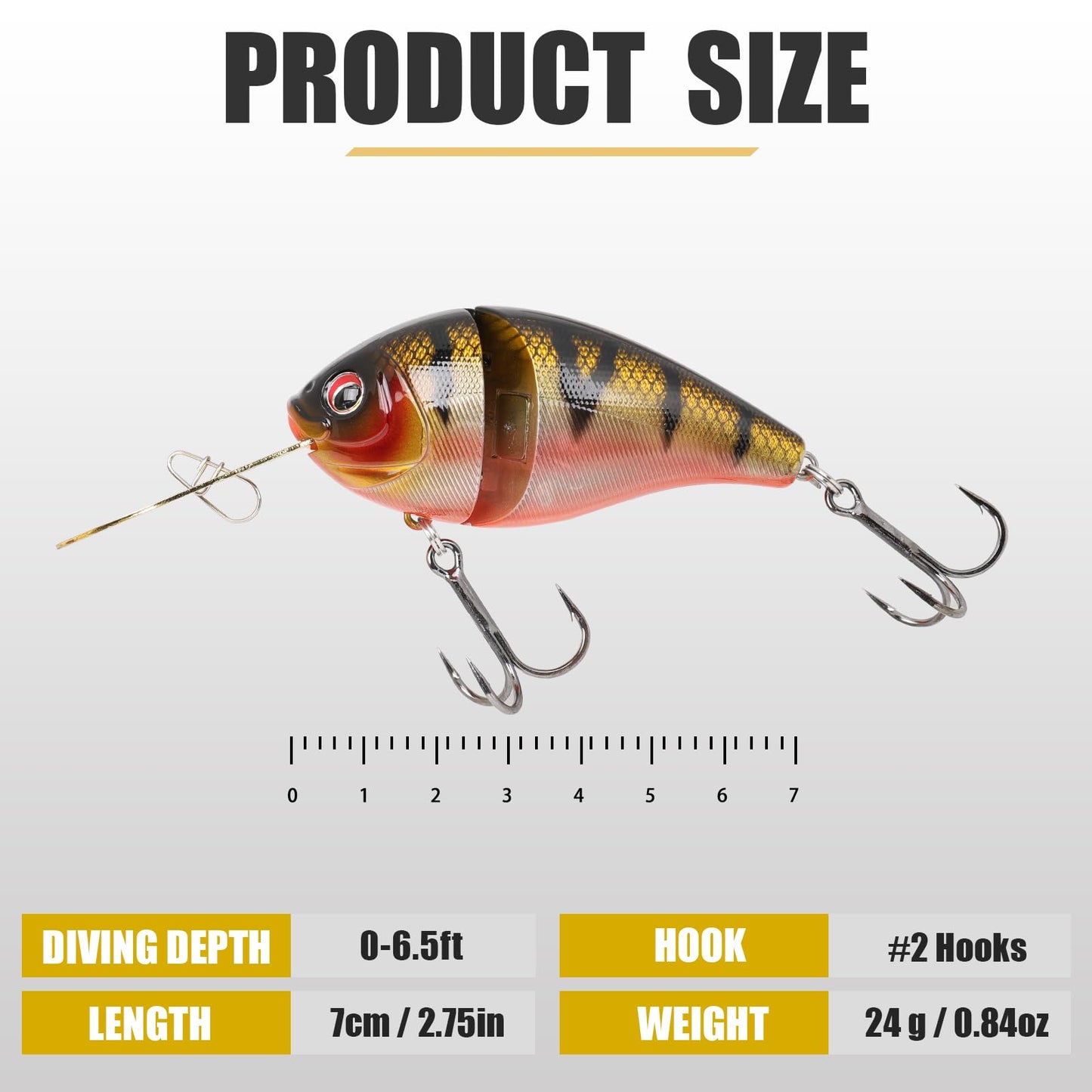 TRUSCEND Easy Catch Swimmax, Magic Noisy Turbulent Wiggling and Vibrating Action for More Bites, Lifelike Fishing Lures for All Species, Swimbait for Relax Family Fishing, Must-Have for Lovely Anglers
