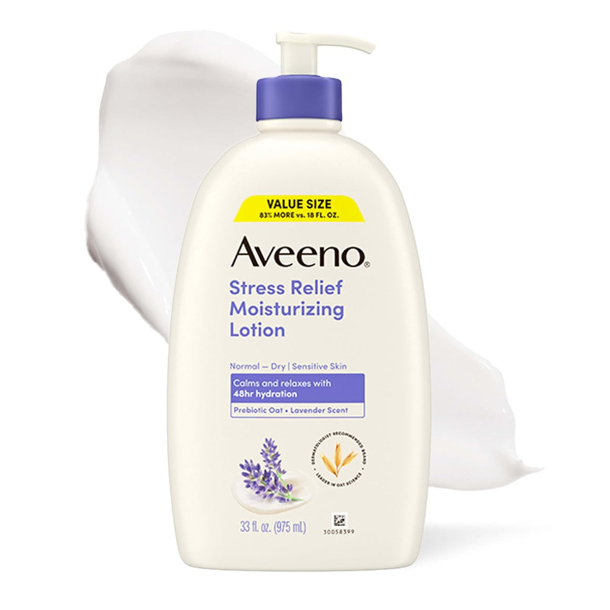 Aveeno Stress Relief Moisturizing Body Lotion, Lavender Scent, 33 fl. oz