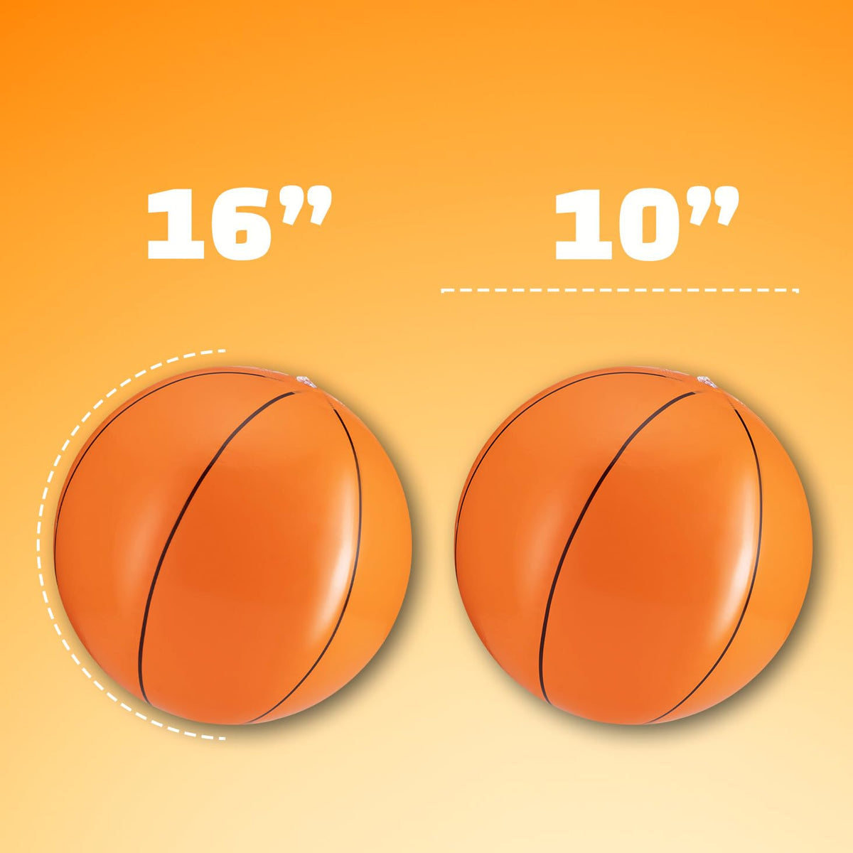 12-Pack Inflatable Soccer Balls 16-inch, Soccer Party Beach Balls Bulk