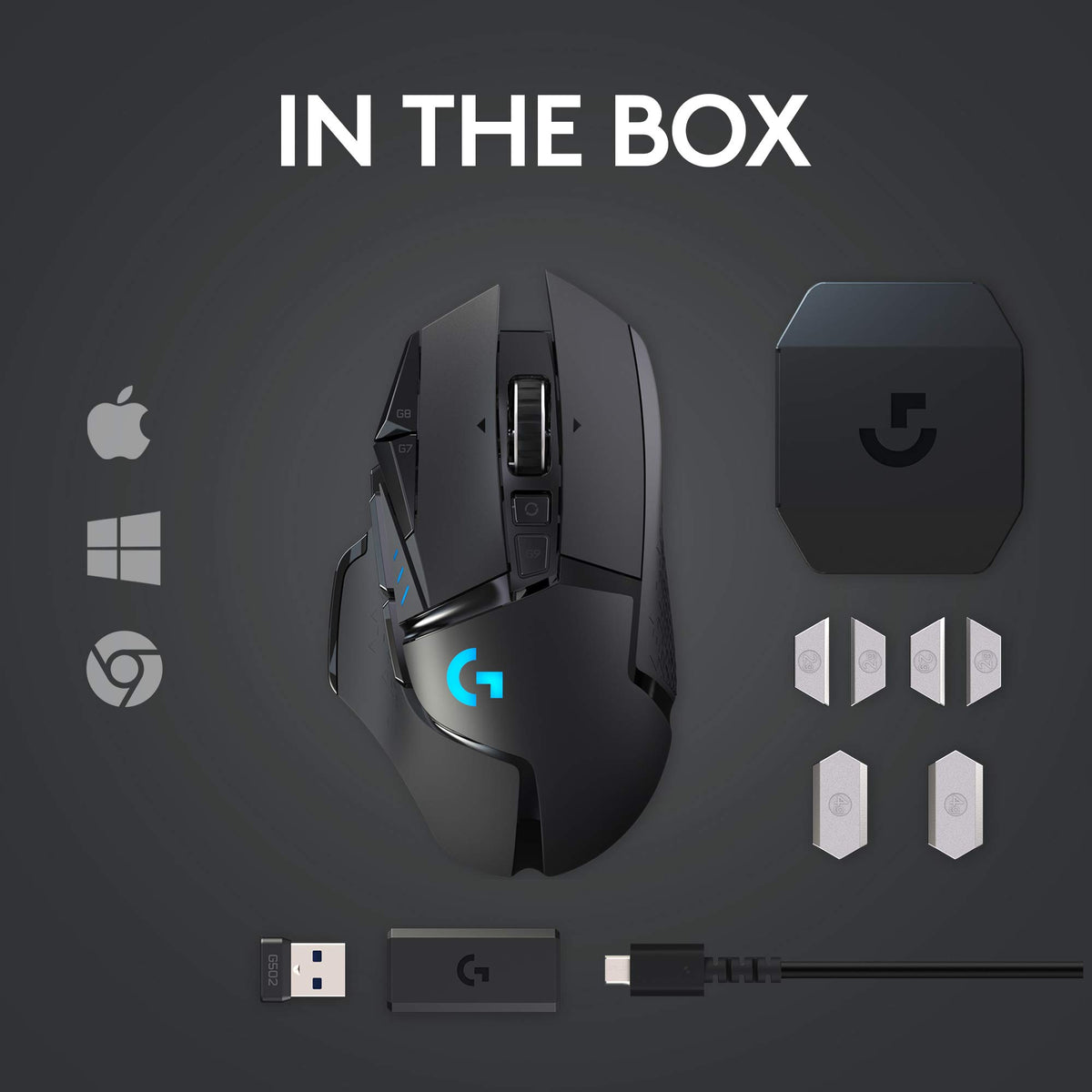 Logitech G502 Hero Wired Gaming Mouse - Black