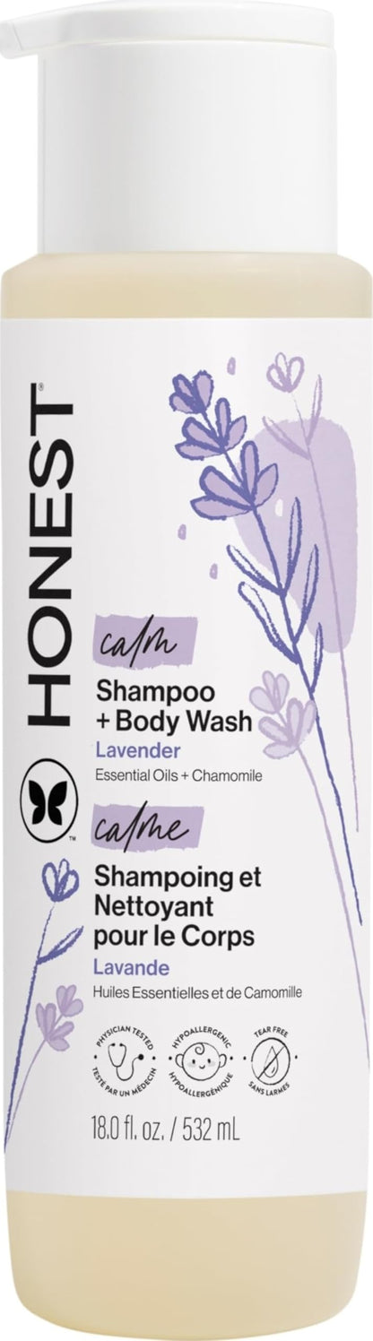 The Honest Company Shampoo & Body Wash, Tear-Free, Lavender Calm, 10 fl oz