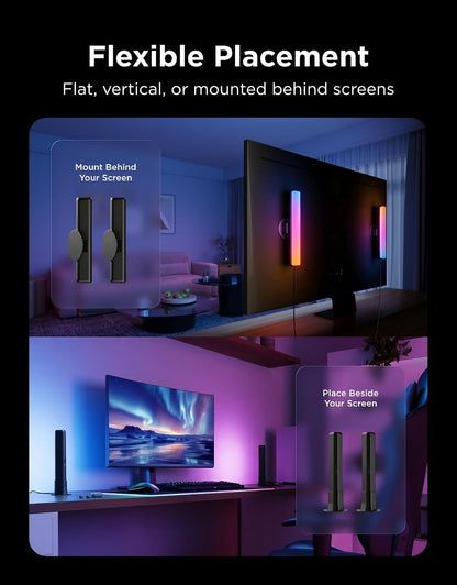 Govee Smart Light Bar, RGBICWW TV Lights for Living Room, Gaming, Black
