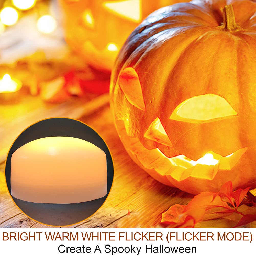 2-Pack Halloween Pumpkin Lights with Remote/Timer - Orange Pumpkin Lights LED Battery Operated Halloween Decor - Jack-O-Lantern Outdoor Decorations