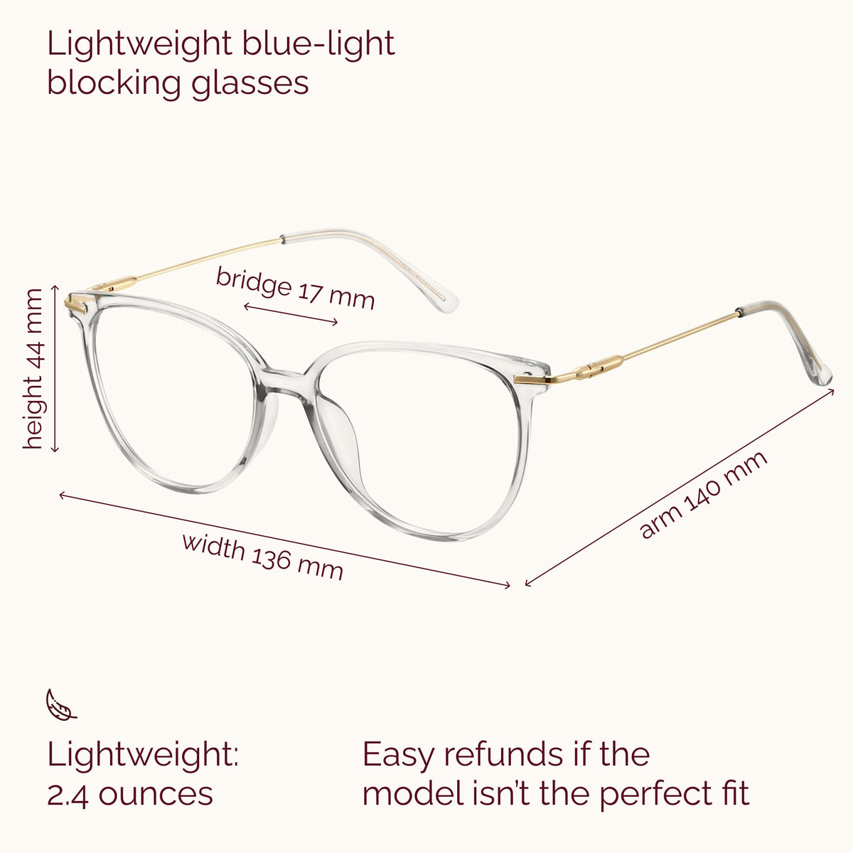 Gaoye Round Blue Light Blocking Glasses