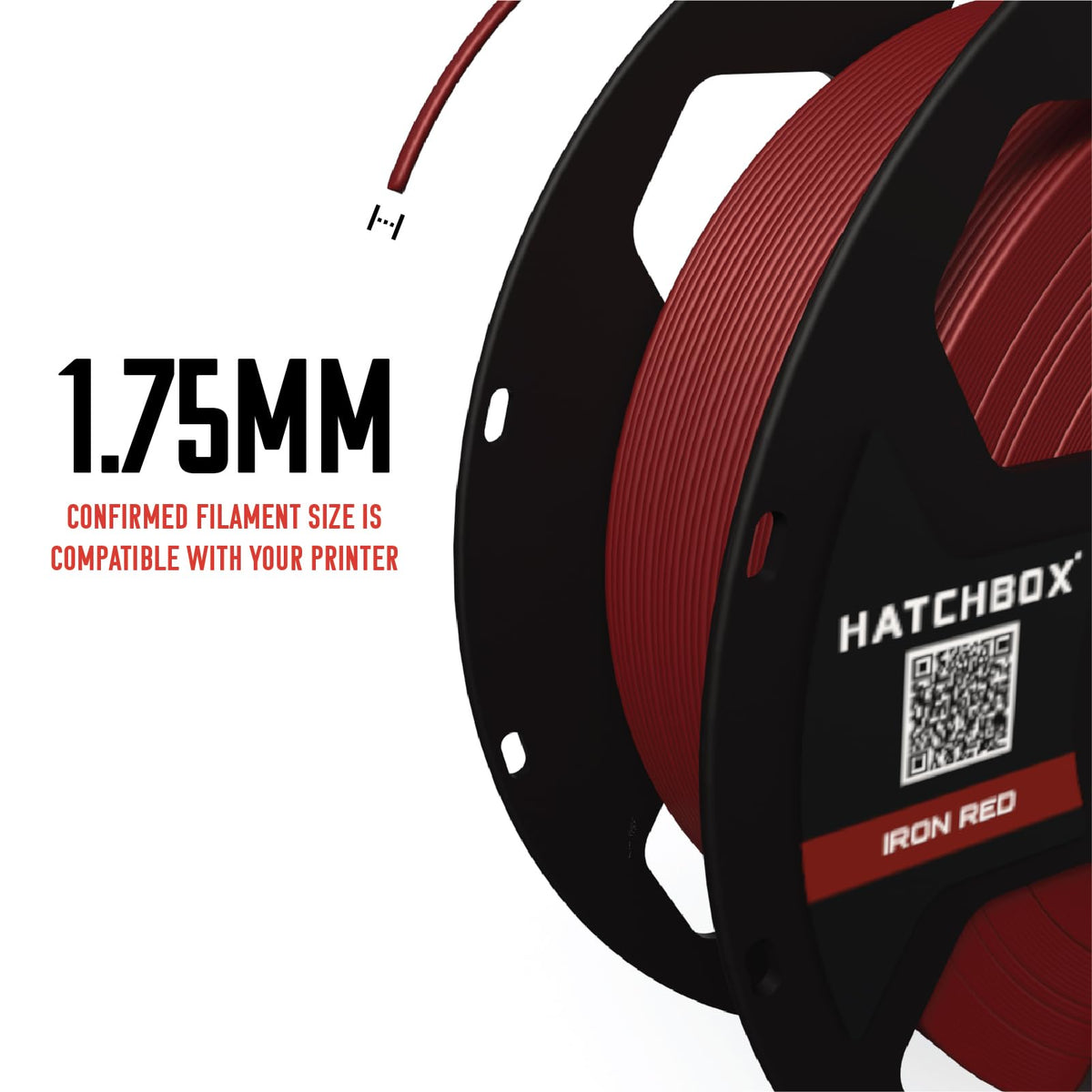 HATCHBOX 1.75mm White PLA 3D Printer Filament, 1 KG Spool, Dimensional Accuracy +/- 0.03 mm, 3D Printing Filament