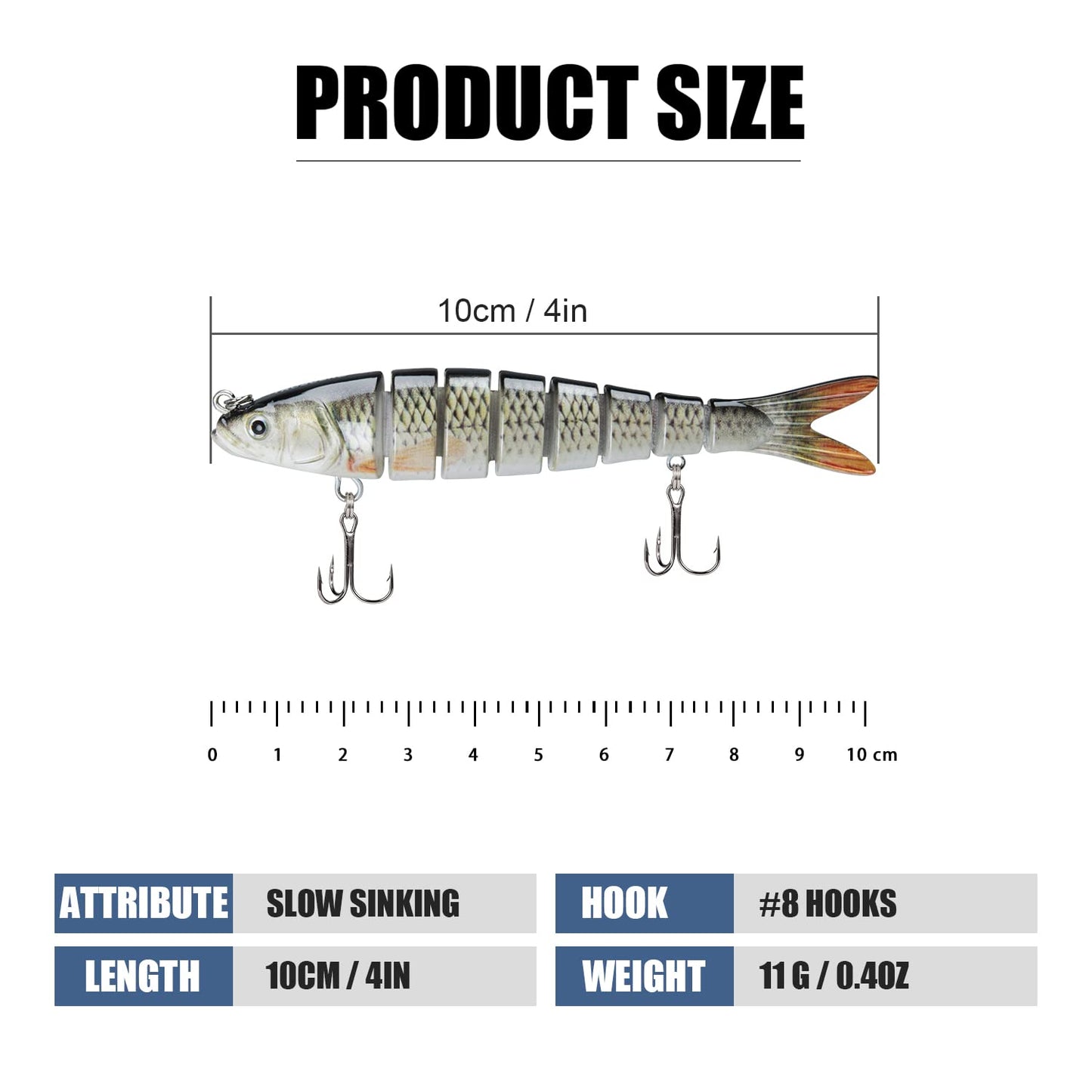 TRUSCEND Easy Catch Swimmax, Magic Noisy Turbulent Wiggling and Vibrating Action for More Bites, Lifelike Fishing Lures for All Species, Swimbait for Relax Family Fishing, Must-Have for Lovely Anglers