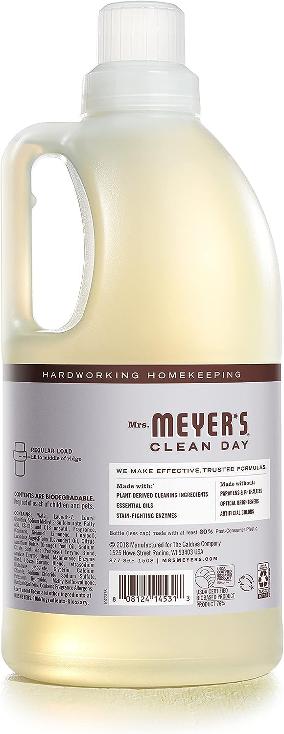 MRS. MEYER'S CLEAN DAY Laundry Detergent, Lavender, 64 fl oz