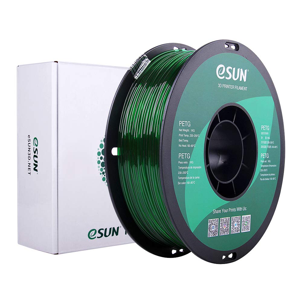 eSUN PETG Filament, Solid White, 1.55 kg