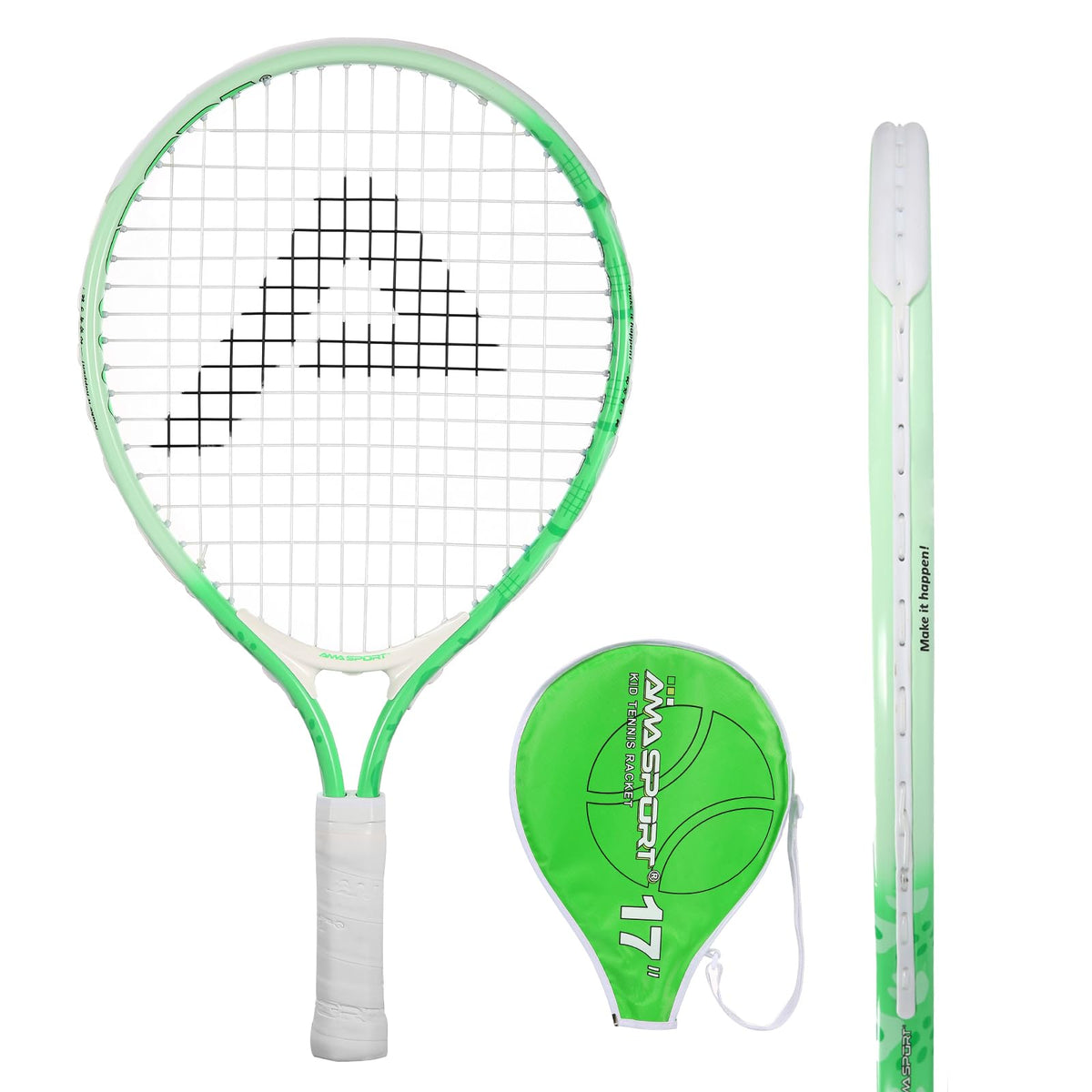 AMA SPORT Kids Tennis Racket for Junior Toddlers Starter Kit 17-25" Tennis Racquet for Girls and Boys with 420D Nylon Shoulder Strap Bag
