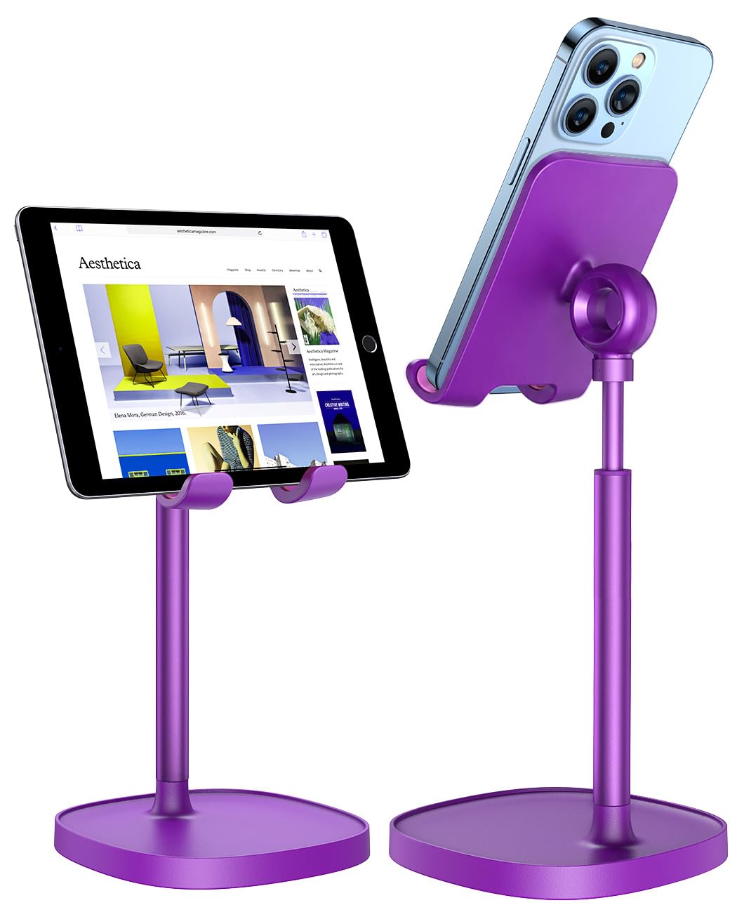LISEN Desk Phone Stand Holder, iPhone Stand Pink Gifts for Women Girls