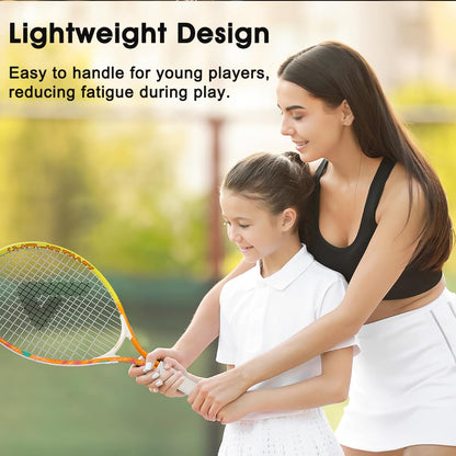 AMA SPORT Kids Tennis Racket for Junior Toddlers Starter Kit 17-25" Tennis Racquet for Girls and Boys with 420D Nylon Shoulder Strap Bag