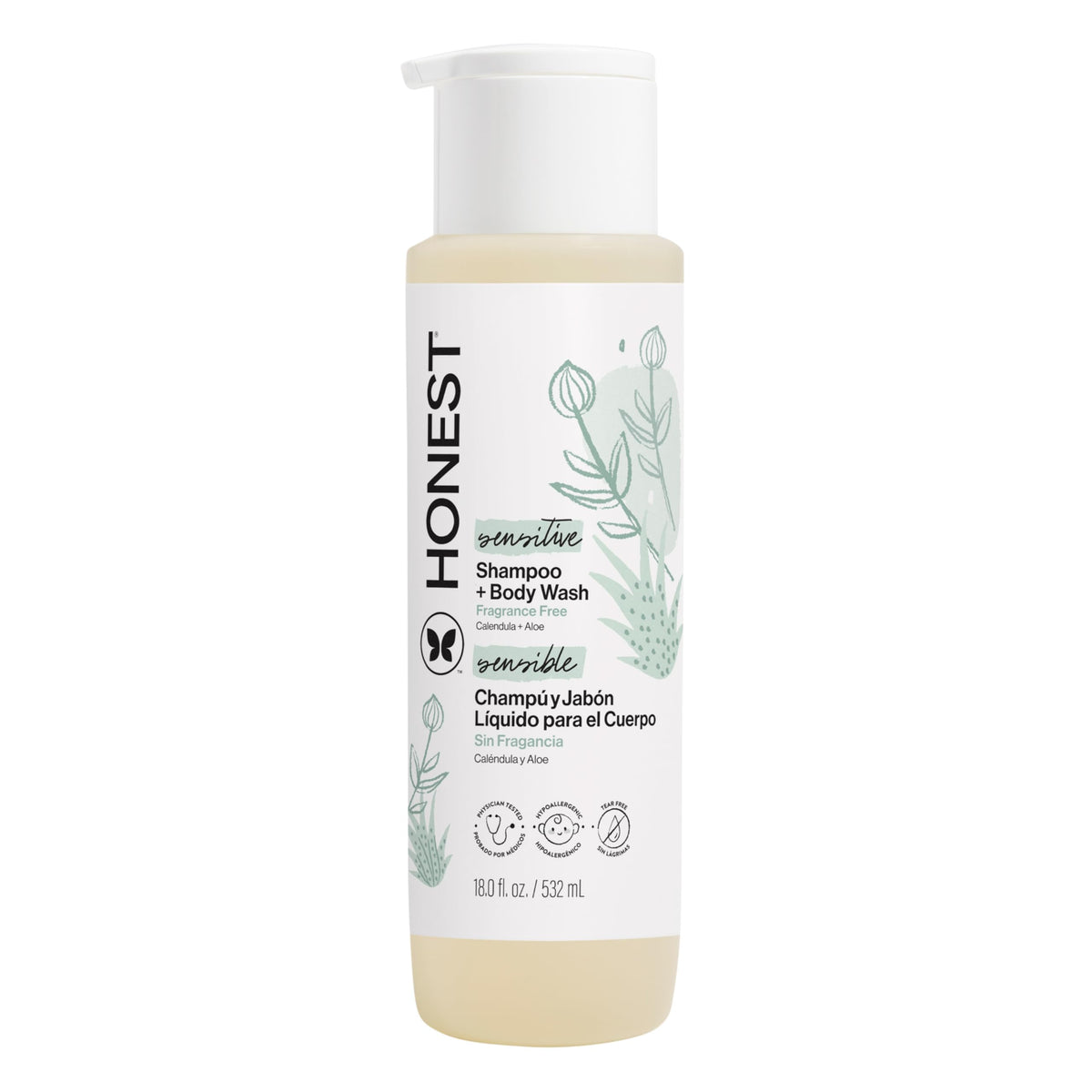 The Honest Company Shampoo & Body Wash, Tear-Free, Lavender Calm, 10 fl oz