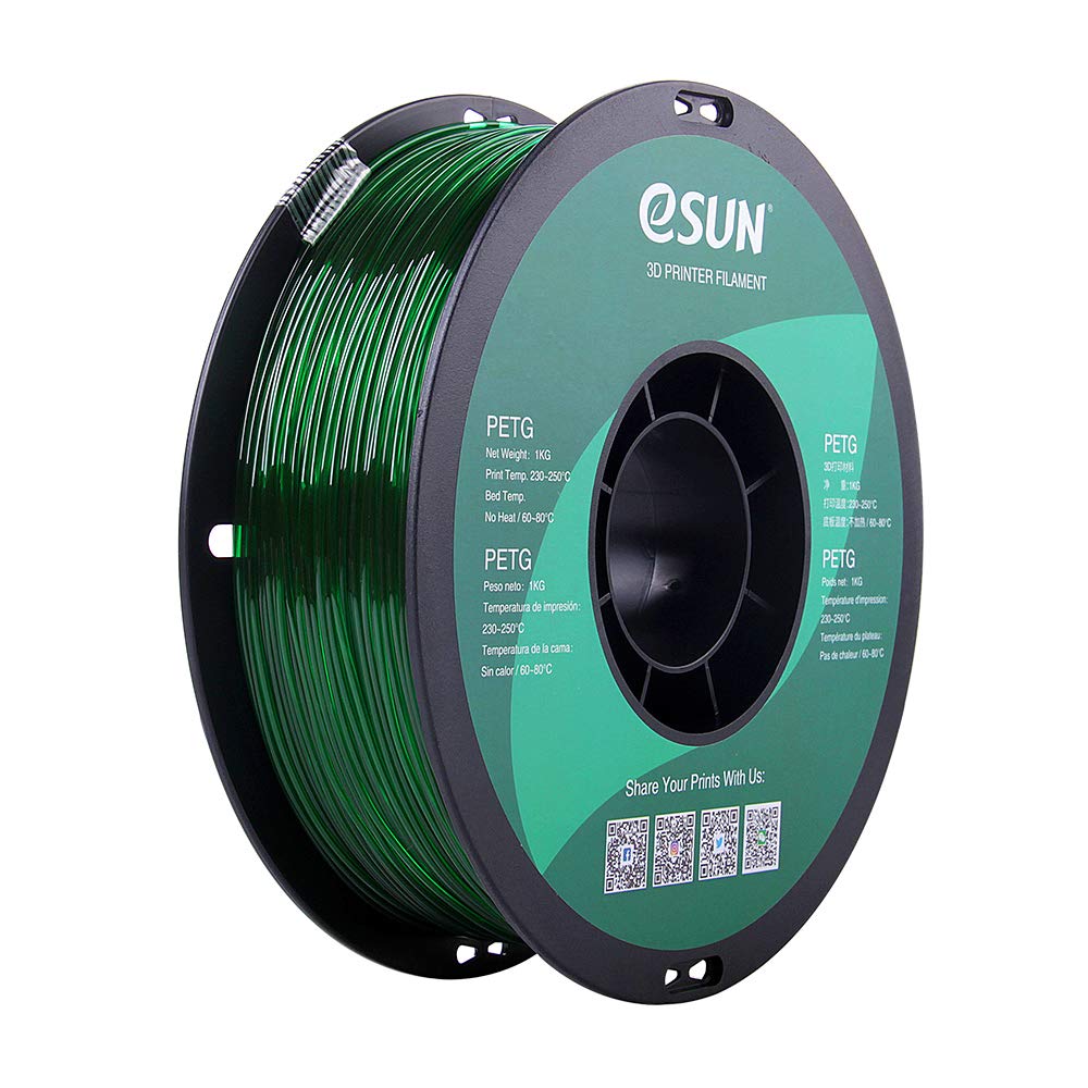 eSUN PETG Filament, Solid White, 1.55 kg