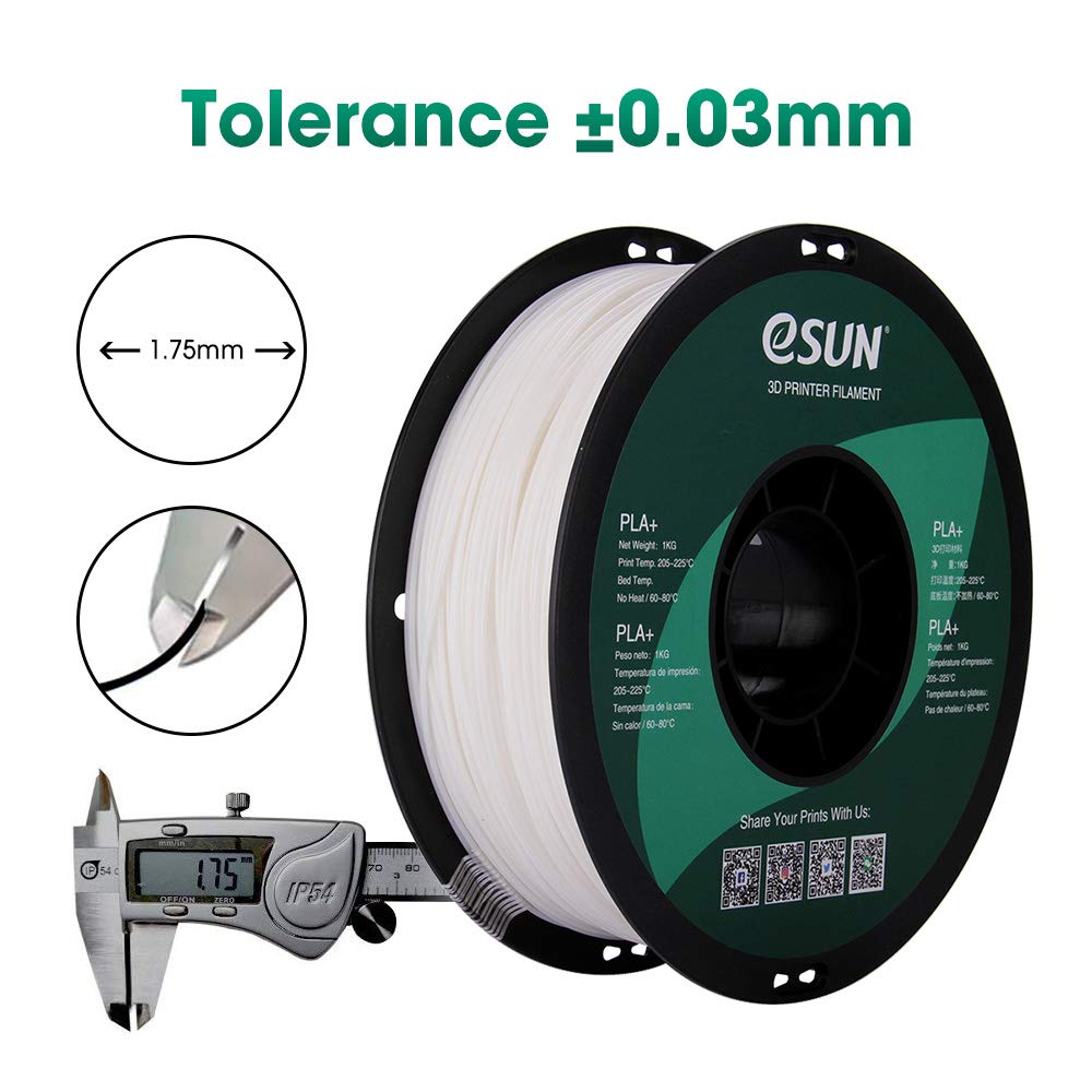 eSUN PLA PRO (PLA+) 3D Printer Filament, Dimensional Accuracy +/- 0.03mm, 1kg Spool, 1.75mm, Beige