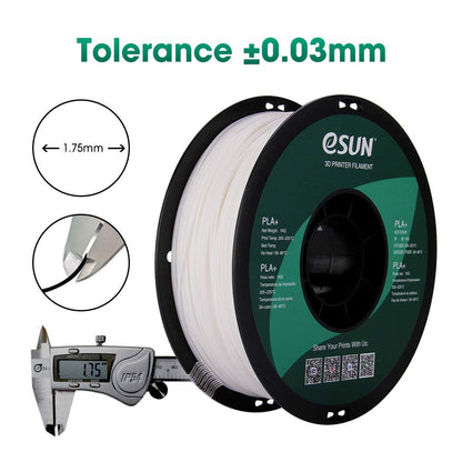 eSUN PLA PRO (PLA+) 3D Printer Filament, Dimensional Accuracy +/- 0.03mm, 1kg Spool, 1.75mm, Beige