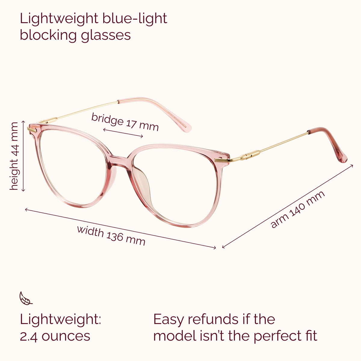 Gaoye Round Blue Light Blocking Glasses