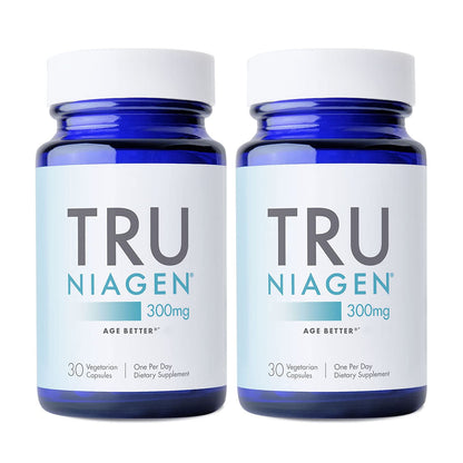TRU NIAGEN Patented NAD+ Supplement for Anti Aging and Cell Regeneration, 300 mg Niagen, 30 Servings | Supports Cellular Energy, Brain, Muscle | Nicotinamide Riboside (NR) Take 1 Daily | 1 Bottle