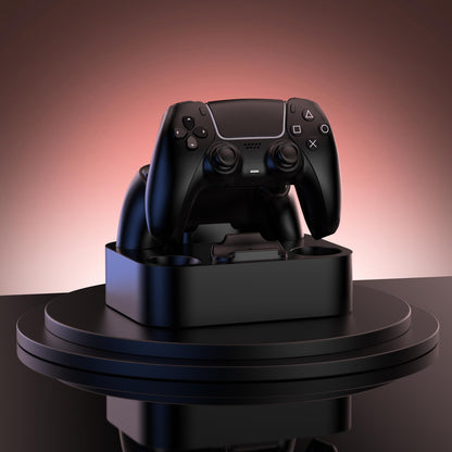 NEWDERY for PS5 Controller Charger Station Compatible with Dualsense Edge, Fast Charging Dock Stand with Cable, Dual Charging Station for PlayStation 5 & DualSense Edge Controller