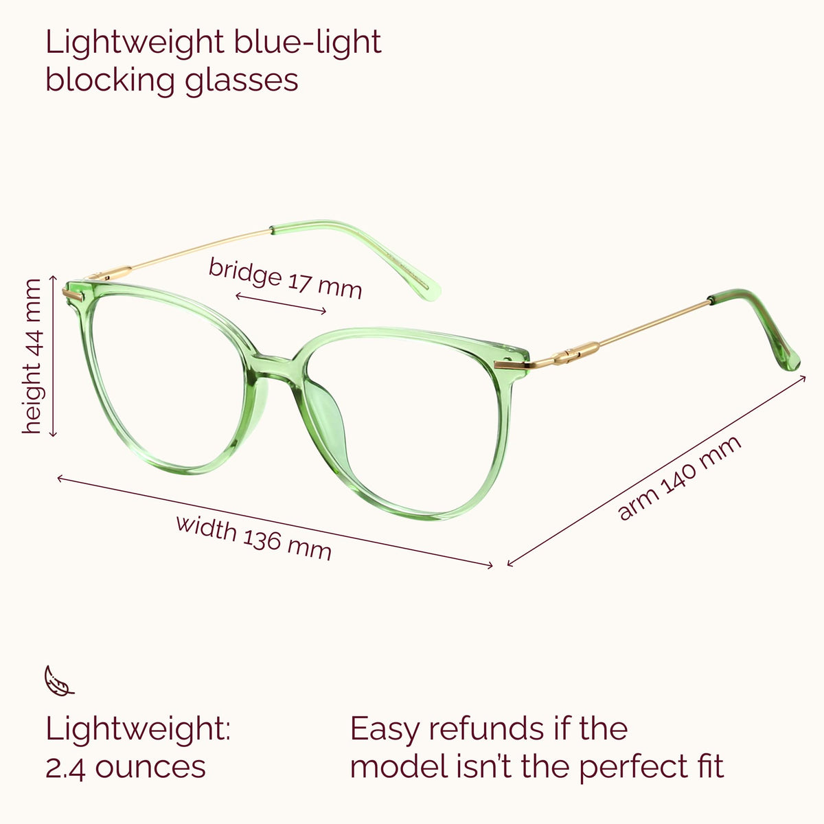 Gaoye Round Blue Light Blocking Glasses