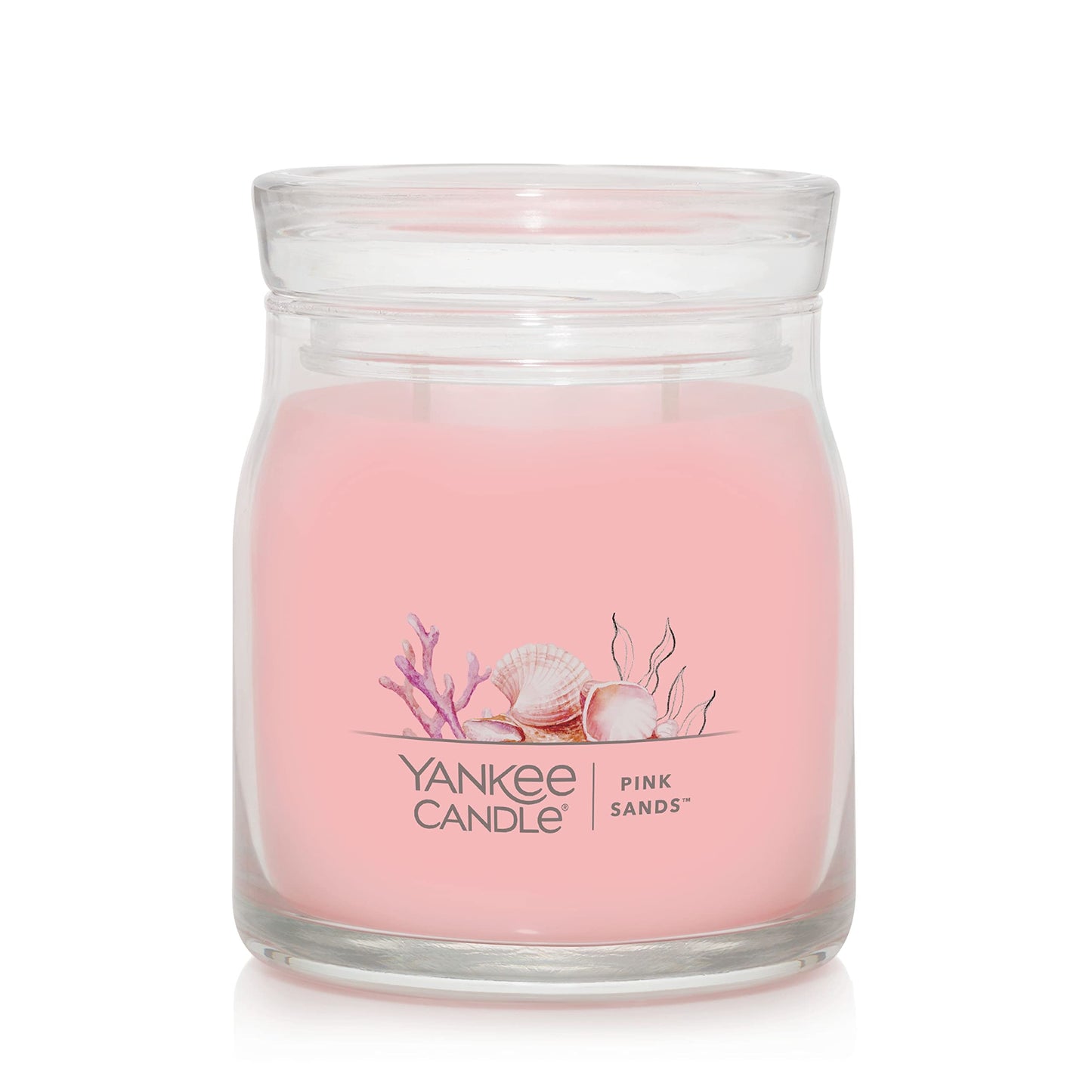 Yankee Candle Pink Sands Scented, Classic 22oz Large Jar Single Wick Candle, Over 110 Hours of Burn Time, Perfect for Creating Relaxing Atmosphere