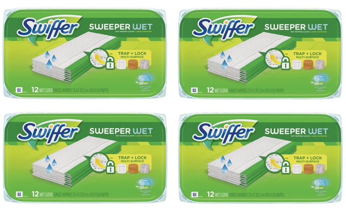 Swiffer Sweeper Wet Mopping Cloth Multi Surface Refills, Mops for Floor Cleaning, Febreze Lavender Scent, 36 Count