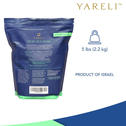 Dead Sea Bath & Foot Soak, Eucalyptus Magnesium Bath Salt Flakes, Alternative to Epsom Salt, 5lbs with Over 250,000mg of Elemental Magnesium Per Bag