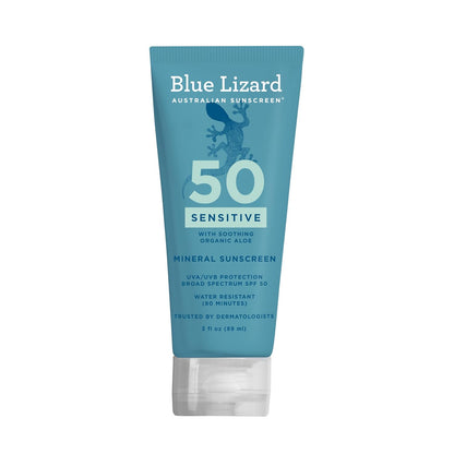 Blue Lizard Sensitive Mineral Sunscreen SPF 50 Sunscreen Lotion, 5 fl oz