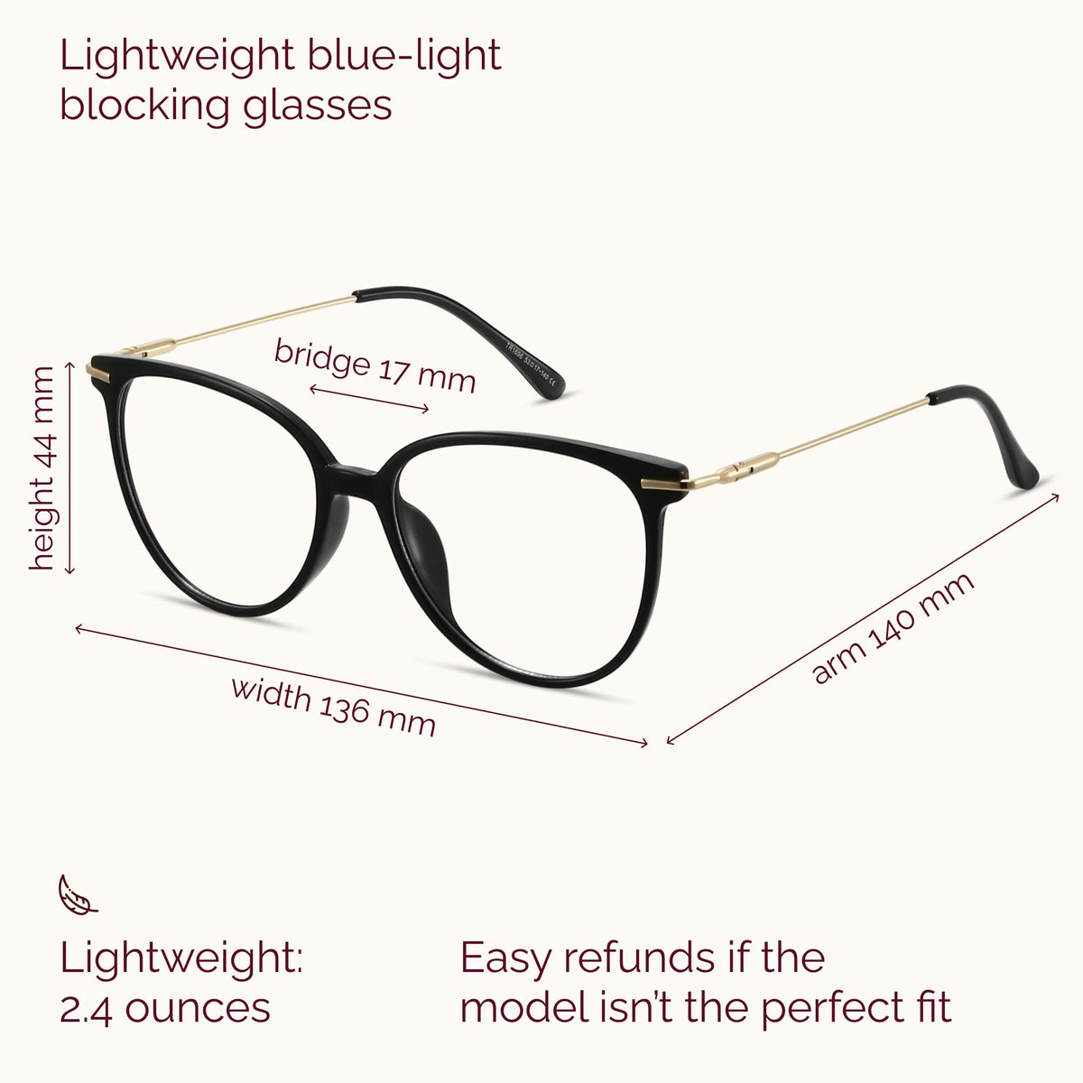 Gaoye Round Blue Light Blocking Glasses
