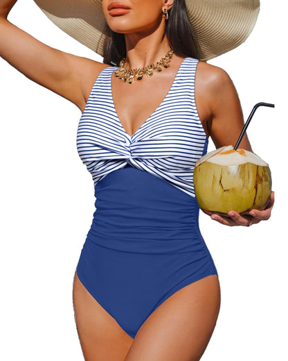Women's Tummy Control One Piece Swimsuit Push Up Full Coverage Bathing Suit