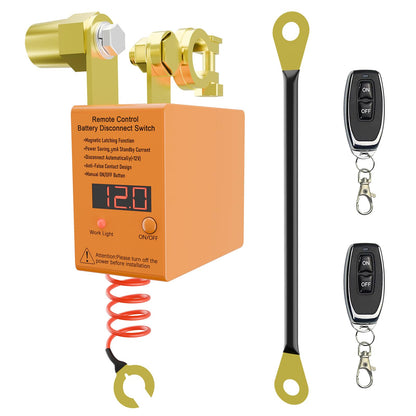 Remote Battery Disconnect Switch 12v, 250A, Upgrade Prevent Battery Drain, Disconnect Negative Car Kill Switch Anti-Theft, Remote Battery Kill Switch for Car, Truck, RV