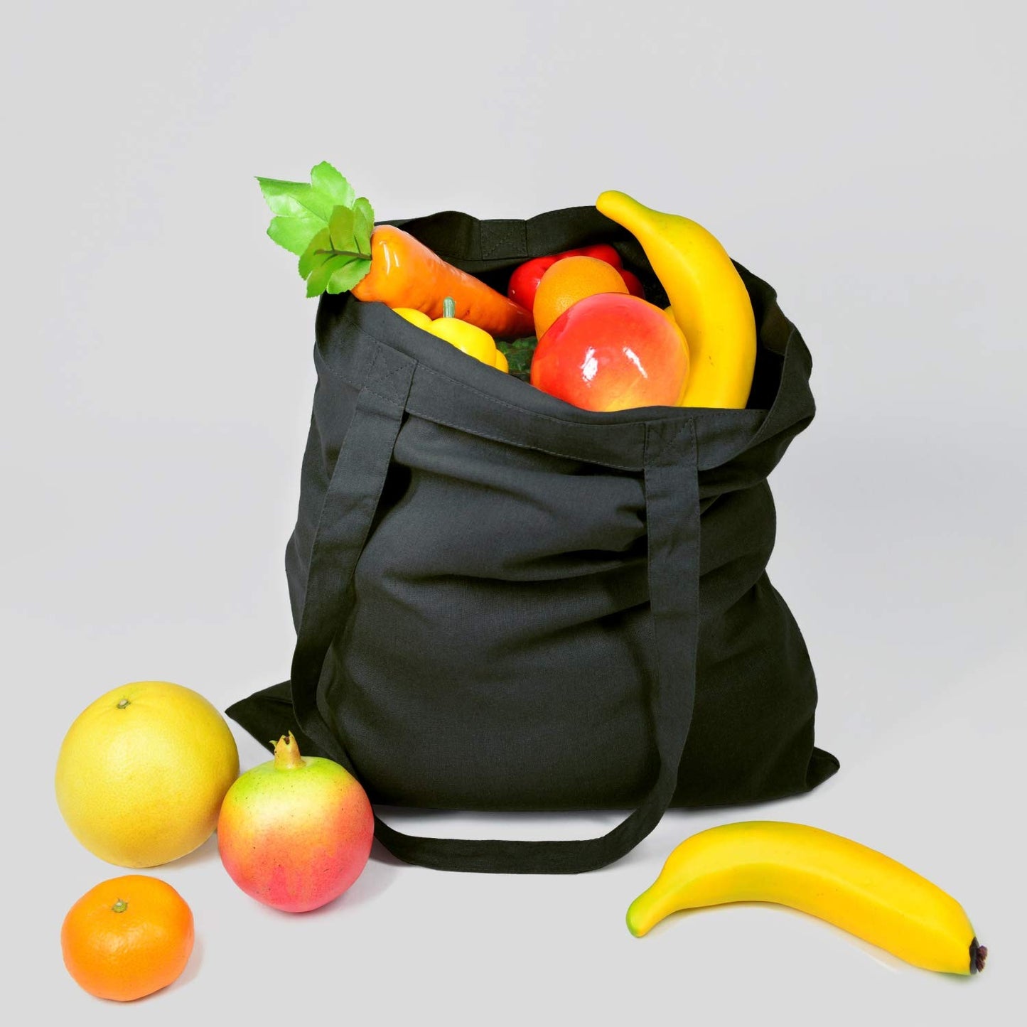 NPBAG 15 Pack 15'' X 16'' Black Cotton Tote Bags, Lightweight Blank Bulk Cloth bags with 1pc of PTFE Teflon Sheet