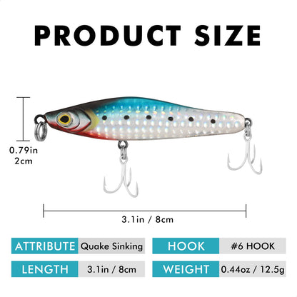 TRUSCEND Easy Catch Swimmax, Magic Noisy Turbulent Wiggling and Vibrating Action for More Bites, Lifelike Fishing Lures for All Species, Swimbait for Relax Family Fishing, Must-Have for Lovely Anglers