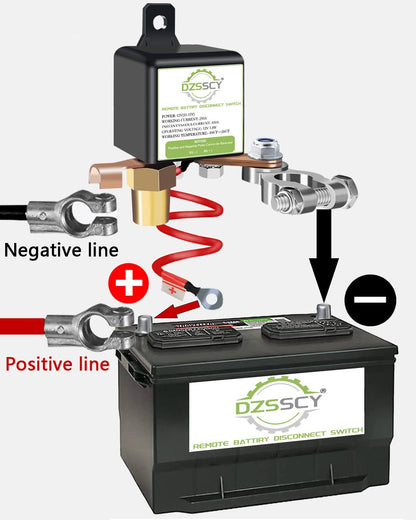 Remote Battery Disconnect Switch 12v, 250A, Upgrade Prevent Battery Drain, Disconnect Negative Car Kill Switch Anti-Theft, Remote Battery Kill Switch for Car, Truck, RV