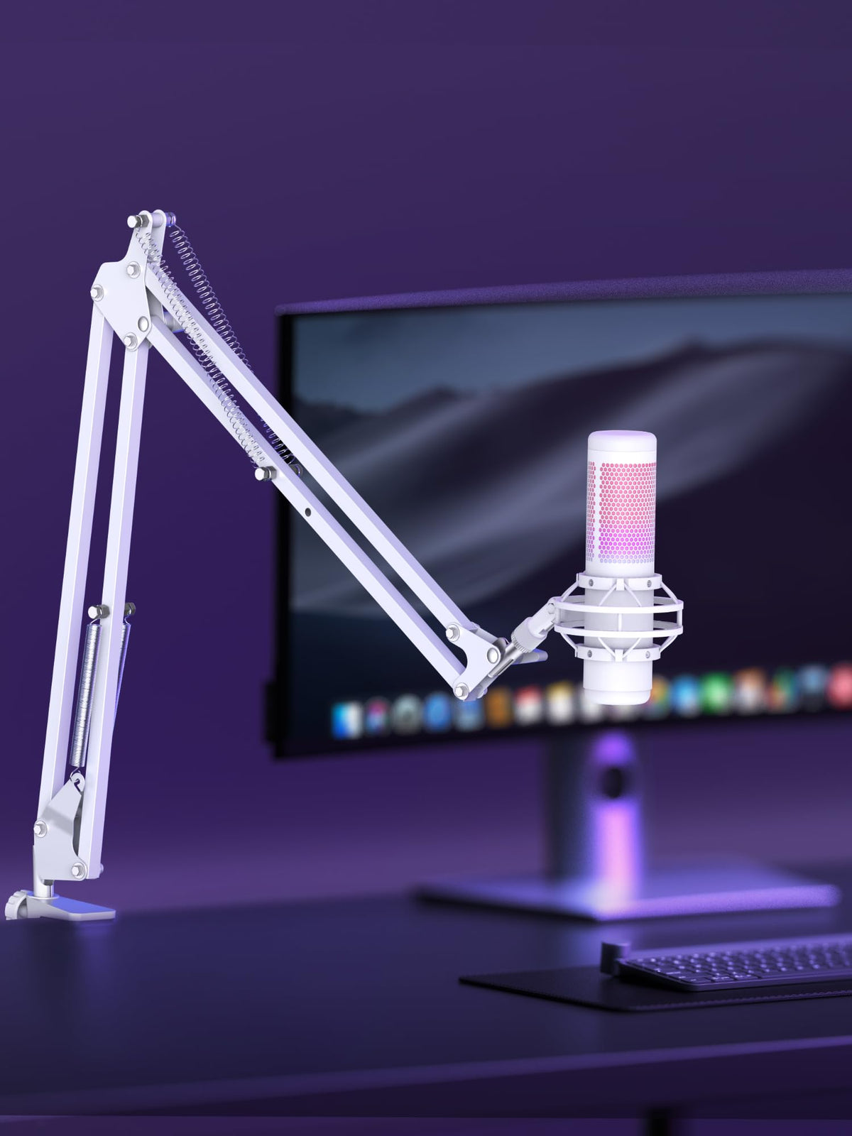 InnoGear Boom Arm Microphone Mic Stand for Blue Yeti Fifine HyperX, Black