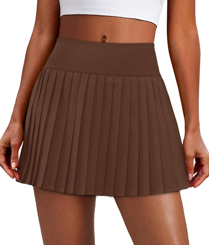 Alaroo Pleated Tennis Skirt for Women with Pockets Shorts Skort