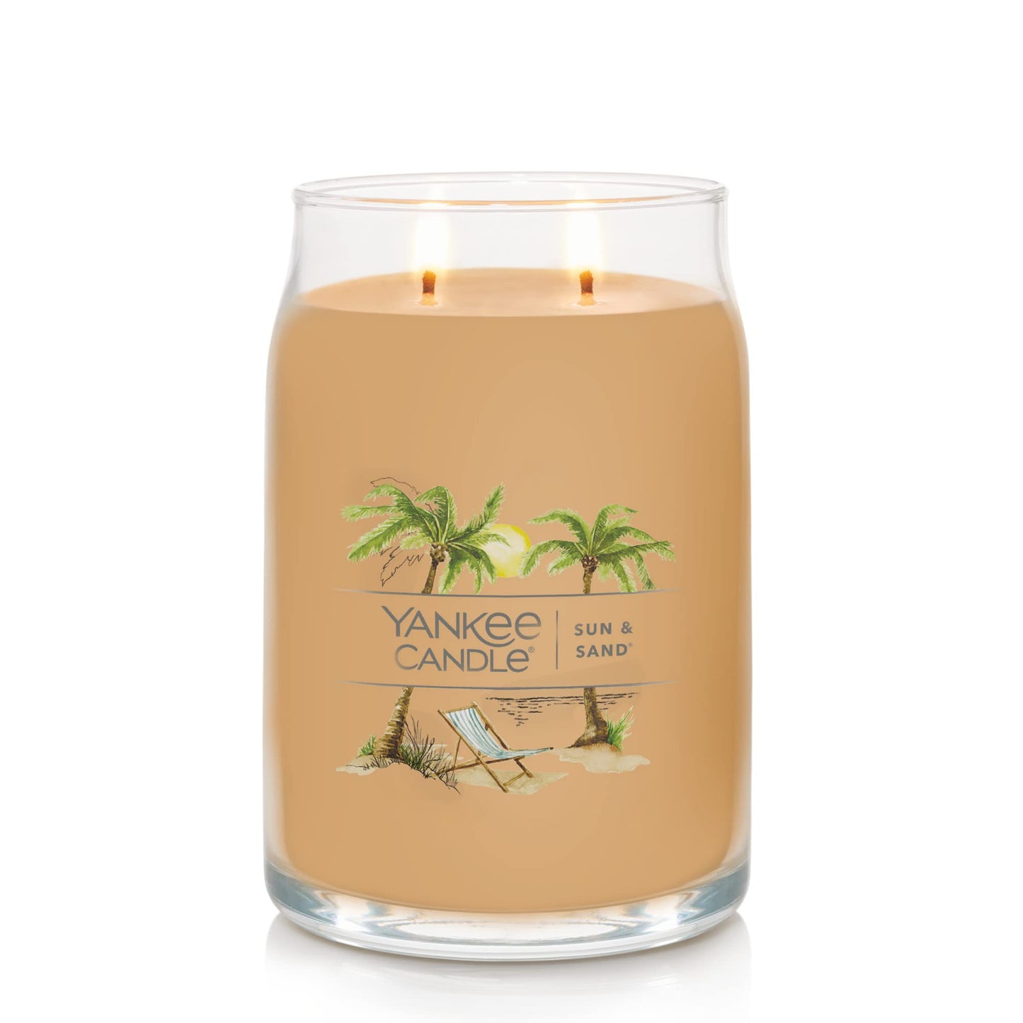 Yankee Candle Pink Sands Scented, Classic 22oz Large Jar Single Wick Candle, Over 110 Hours of Burn Time, Perfect for Creating Relaxing Atmosphere